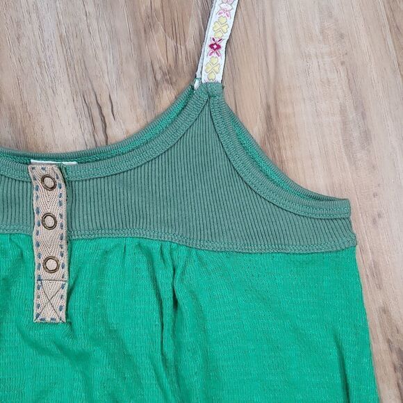 🔹️Free People Green Cinched Sleeveless Top Medium - Picture 5 of 10
